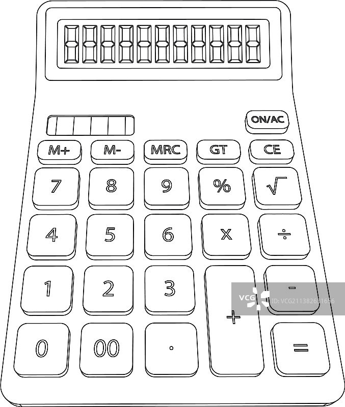 线条艺术计算器图片素材