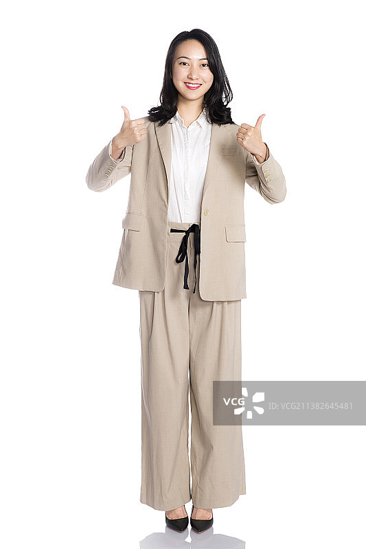 做手势的商务女士图片素材