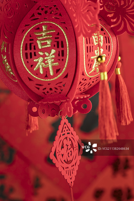 灯笼和对联图片素材