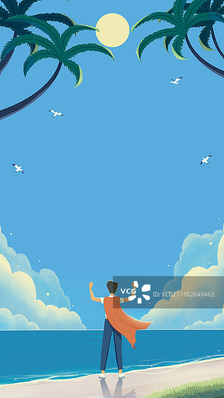 高考加油手绘插画图片素材