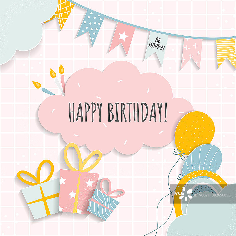 幼儿生日贺卡图片素材