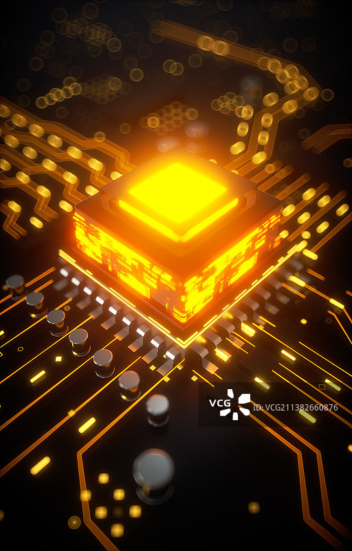 C4D大气科技芯片图片素材