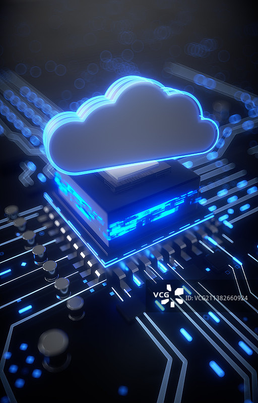 C4D大气科技芯片图片素材