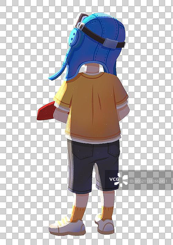 带飞行帽的男孩图片素材