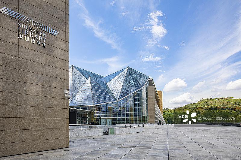 深圳图书馆音乐厅地标风光图片素材