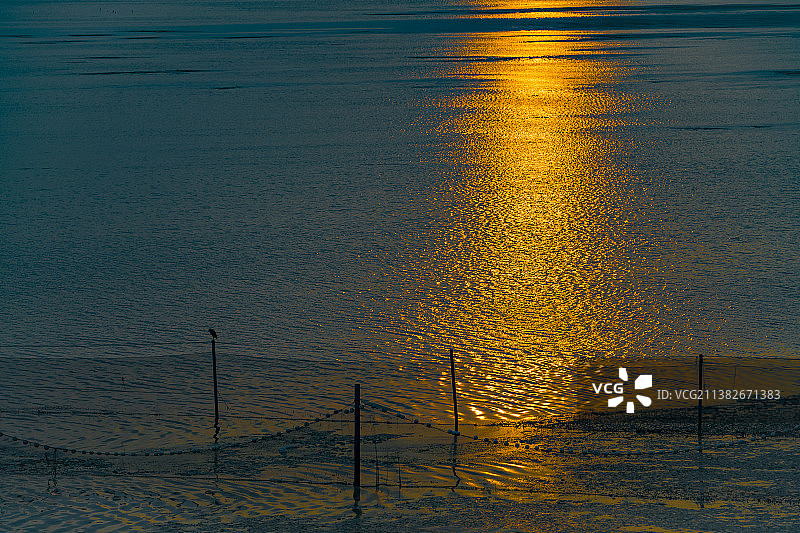 太湖日落余晖图片素材