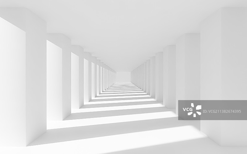 明亮简洁的室内空间,走廊过道图片素材