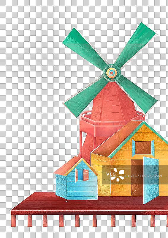 风车房子图片素材