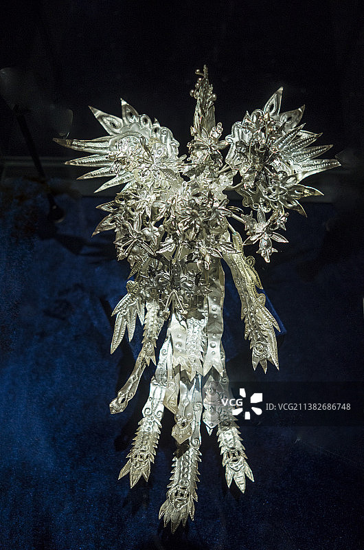 中国贵州各民族银饰图片素材