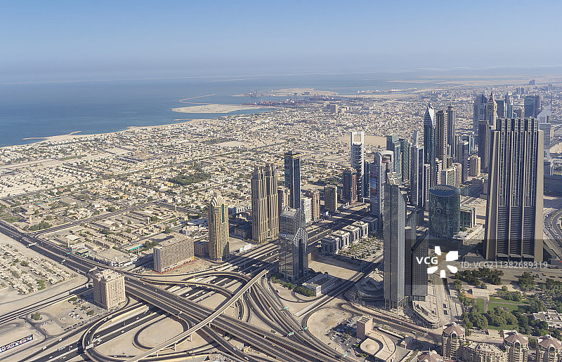 俯瞰迪拜图片素材