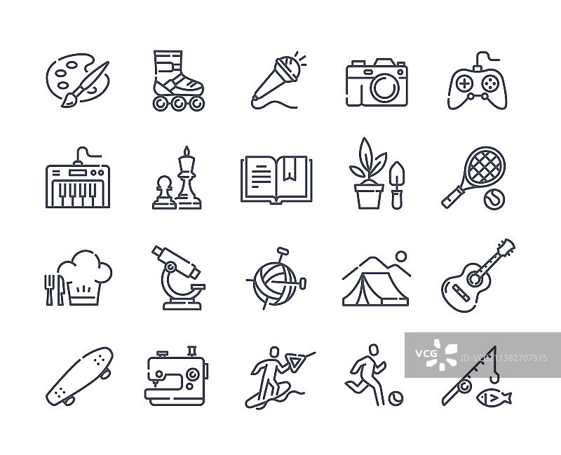 爱好图标合集图片素材