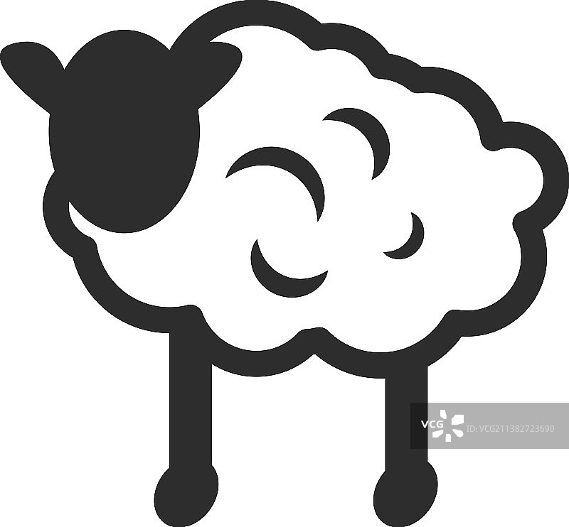 绵羊图标设计模板图片素材