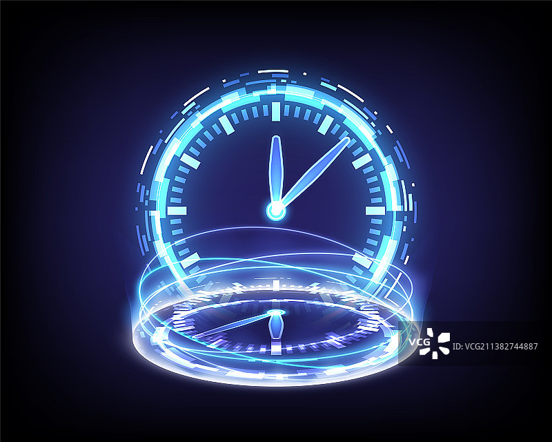 科幻数字传送门全息时间机器图片素材