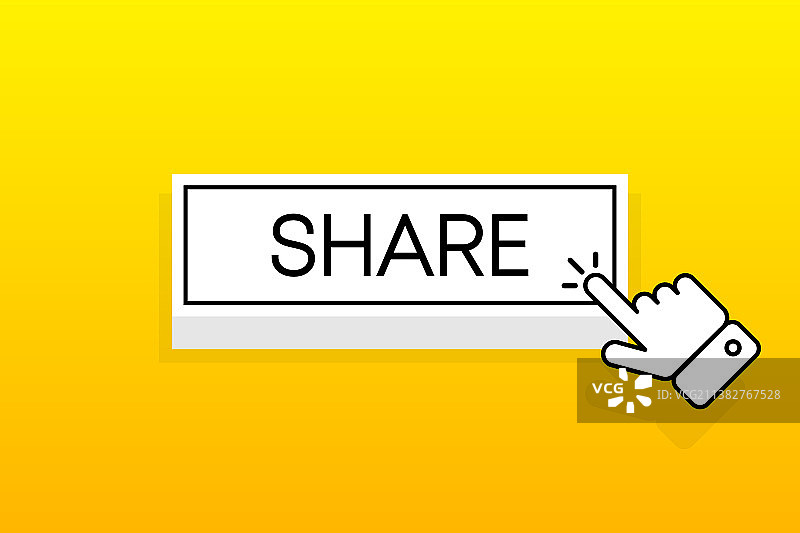 带有“分享”字样的白色3D按钮图片素材