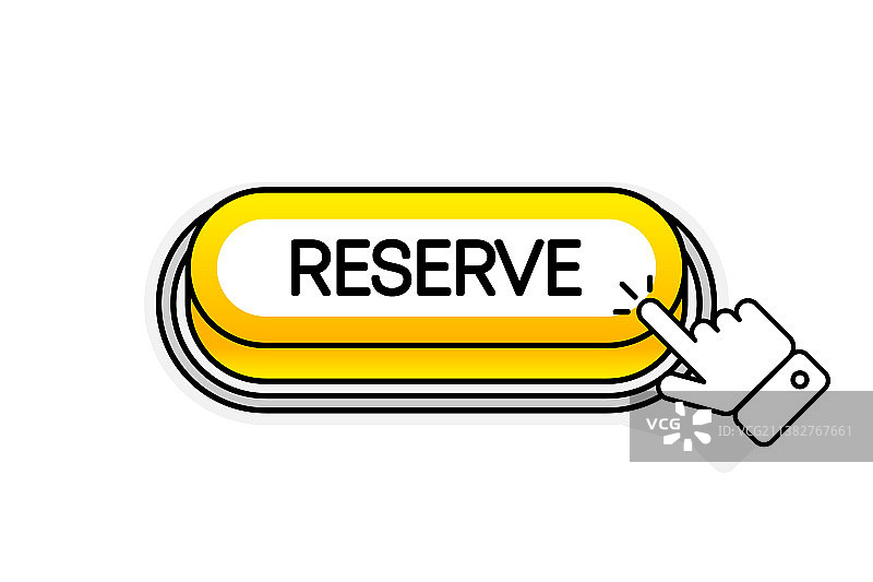 带有“预订”字样的黄色3D按钮图片素材