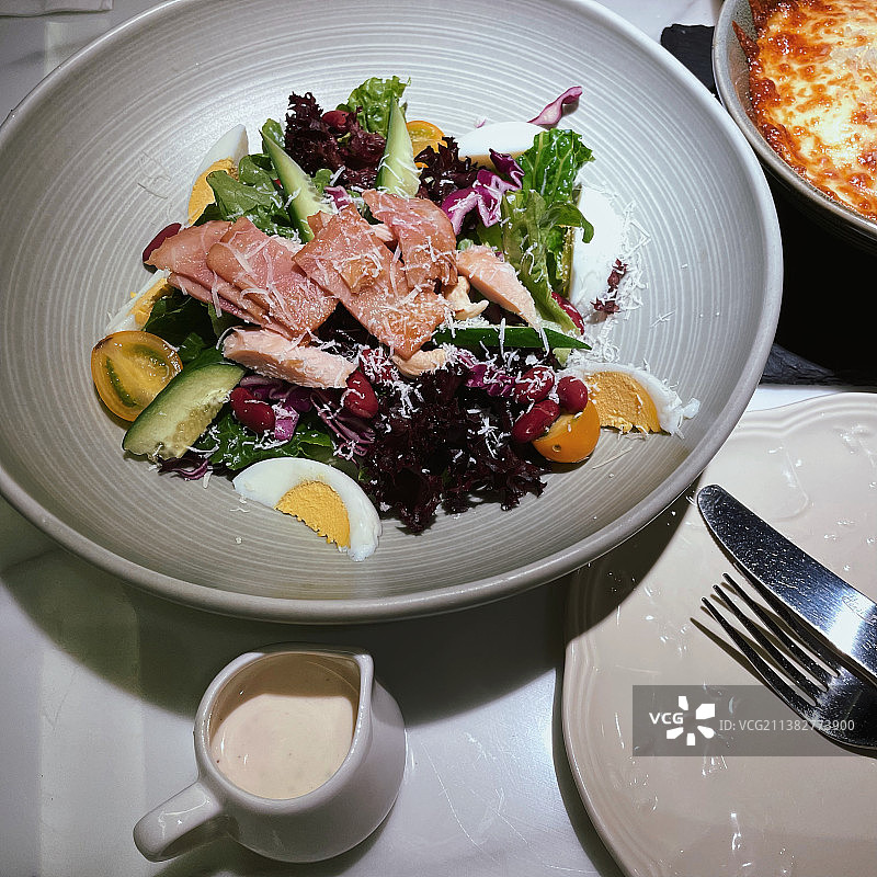 蔬菜沙拉特写镜头图片素材