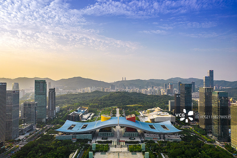 粤港澳大湾区广东省深圳市福田区都市风光图片素材