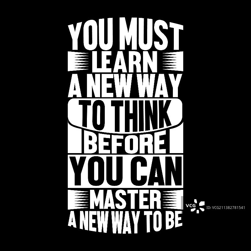 你必须学会一种新的思维方式图片素材