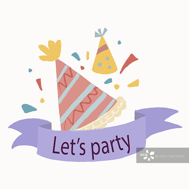 派对贴纸可爱banner图案图片素材