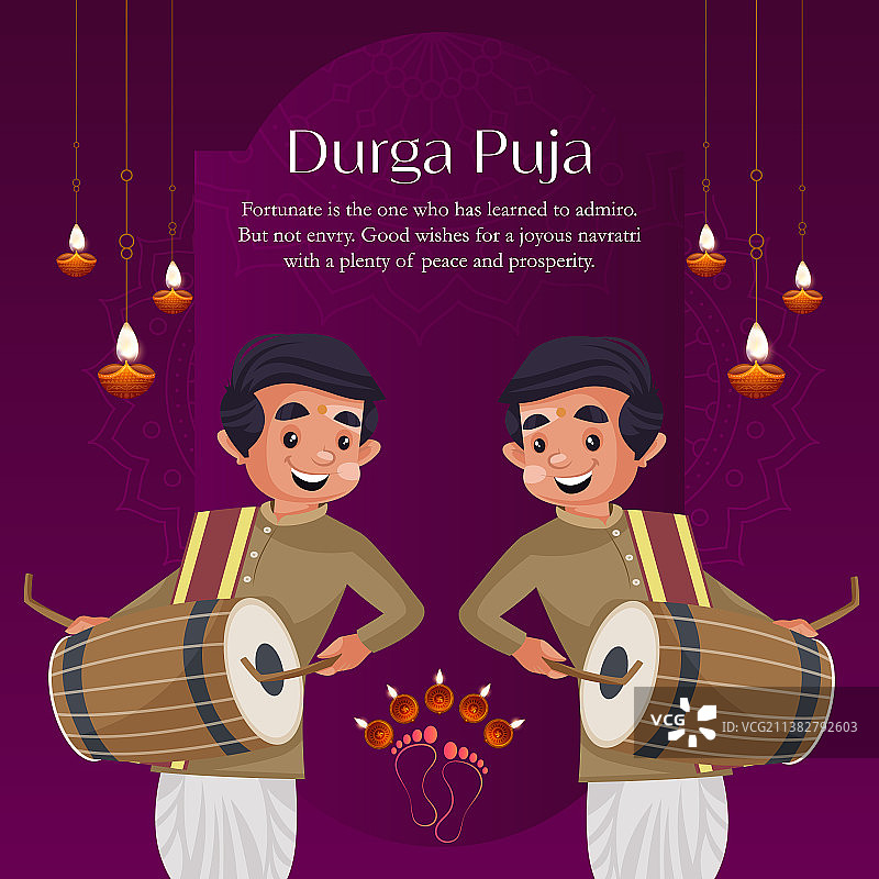 杜尔迦 पूजा节banner设计图片素材