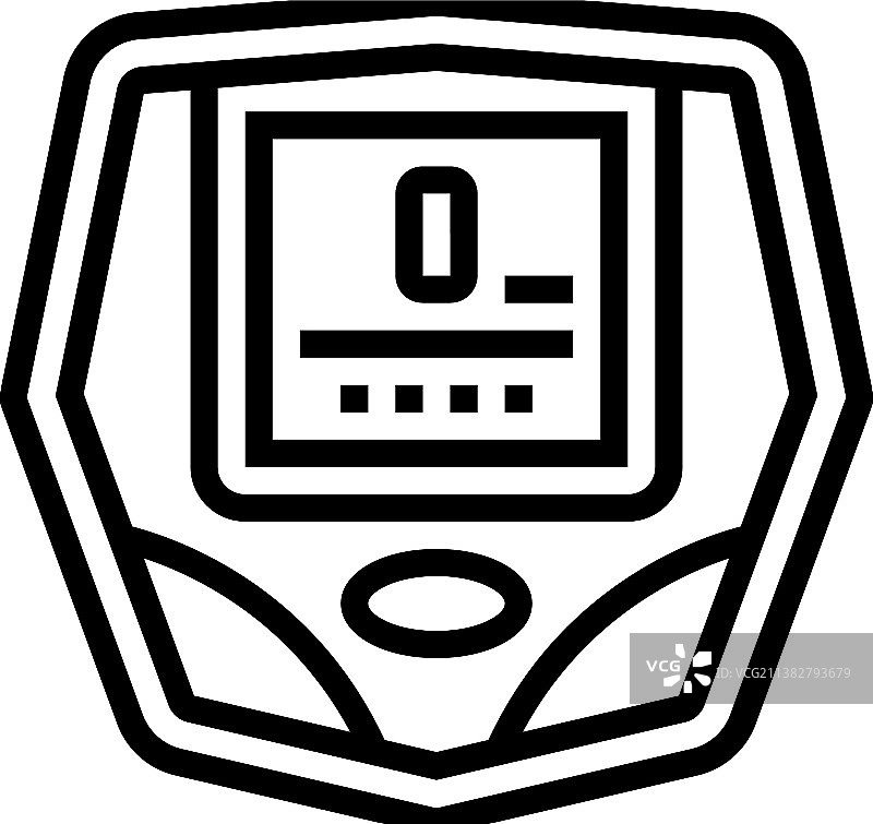 自行车里程表设备线条图标图片素材