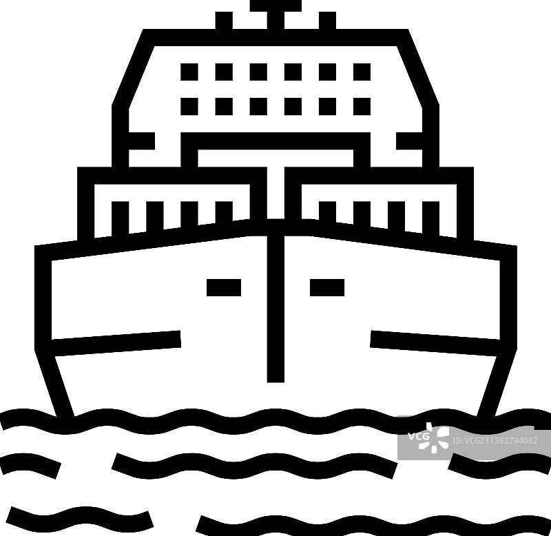 海运送货线条图标图片素材