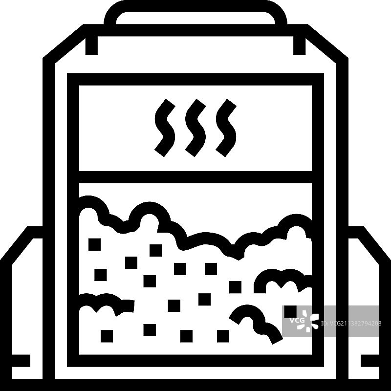 小麦工业设备线性图标图片素材