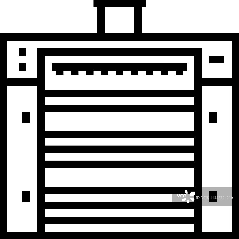 混合麦粒工厂设备线性图标图片素材