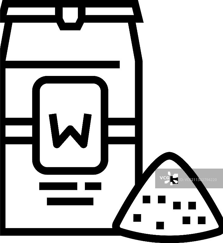 小麦粉包装线图标图片素材