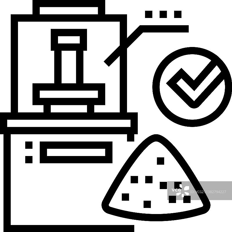 小麦质量评估线性图标图片素材