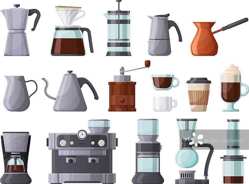 咖啡机法式滤压壶Cezve壶图片素材