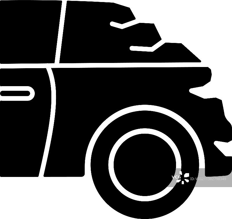 破损的靴子黑色轮廓图标图片素材