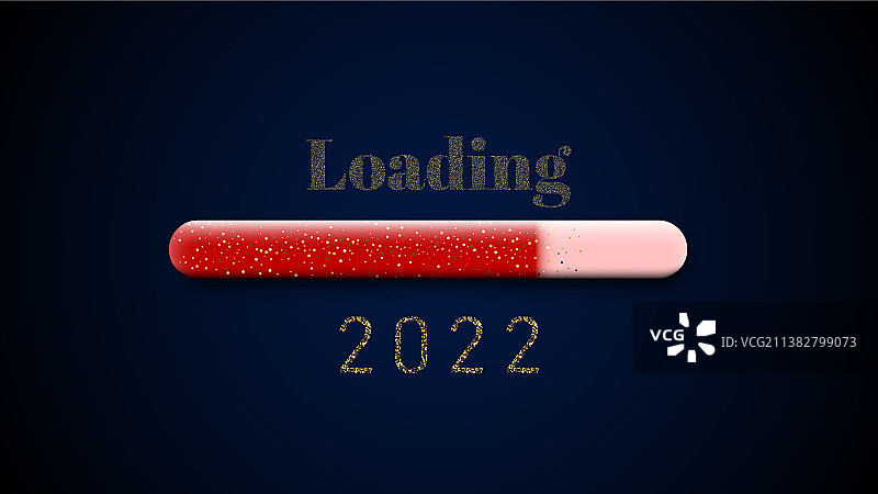 红色加载进度条2022黑色图片素材