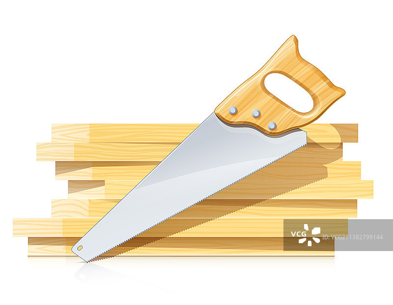 用于切割木材的木工手锯图片素材