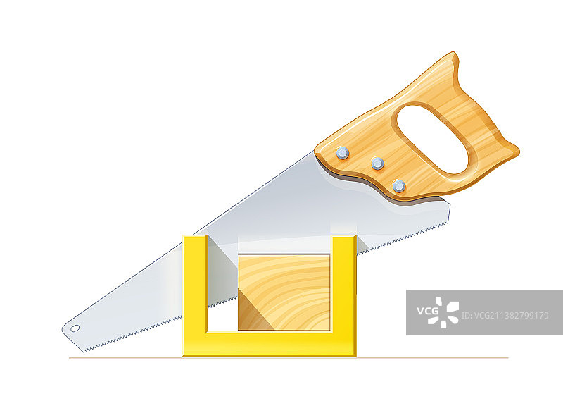 用于切割木材的木工手锯图片素材