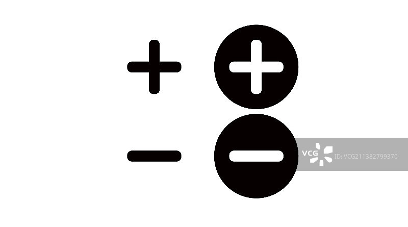 加减号图标集图片素材