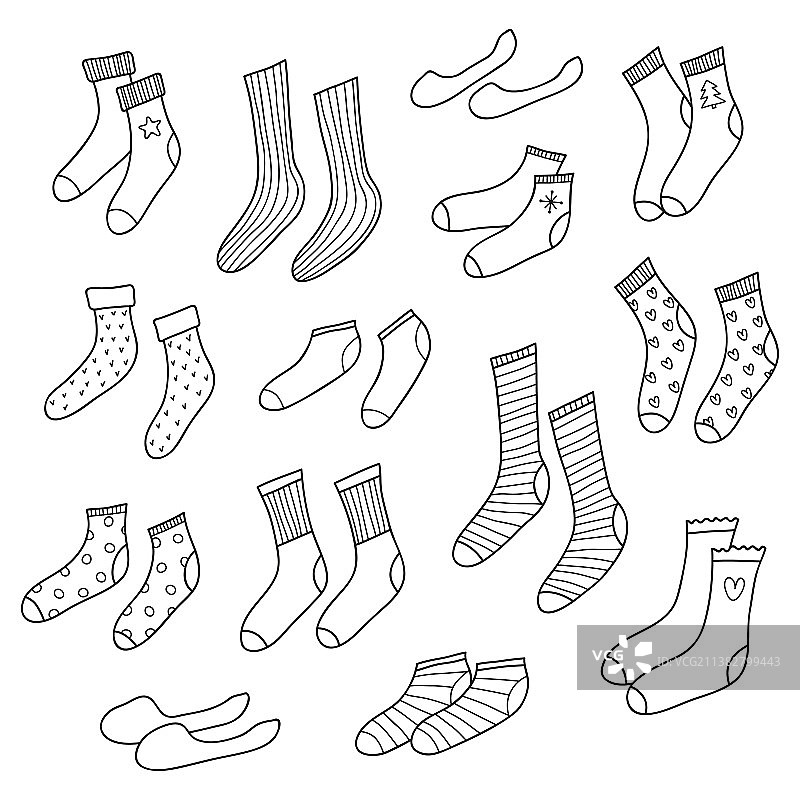 各种涂鸦袜子图片素材