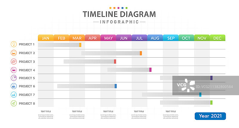 信息图甘特图时间轴表格图片素材