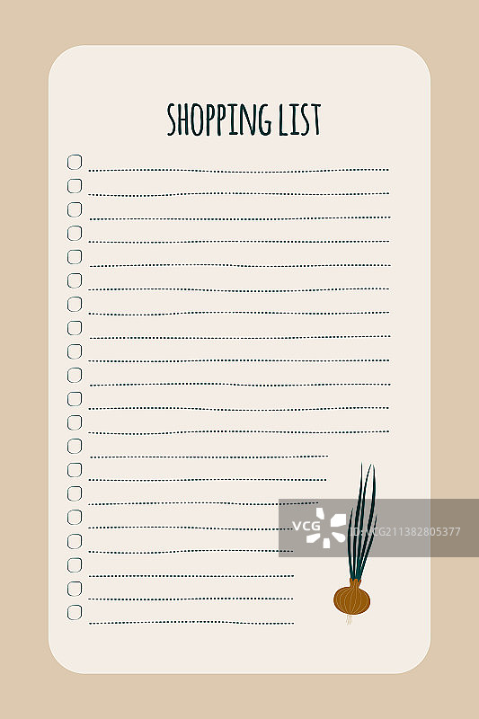 蔬菜边框购物清单和文案空间图片素材