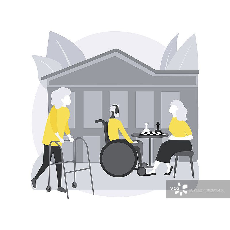 老年人社区抽象概念图片素材