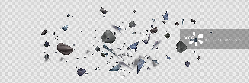 黑色碎片爆炸云图片素材