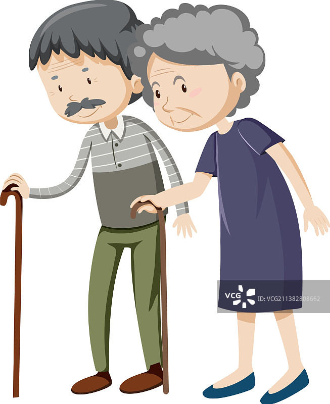 家庭成员卡通人物（白色背景）图片素材