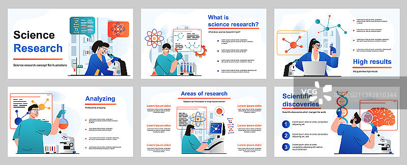 用于演示幻灯片的科学研究概念图片素材