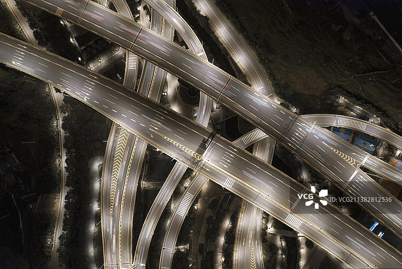 贵阳市黔春立交桥夜景图片素材