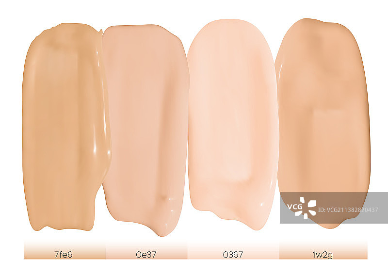 彩色粉底液污迹化妆品图片素材