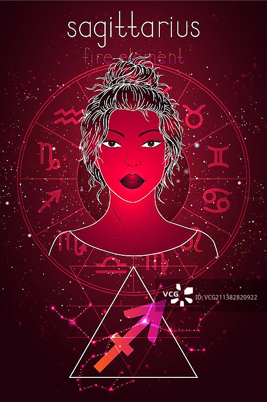 射手座星座标志图片素材