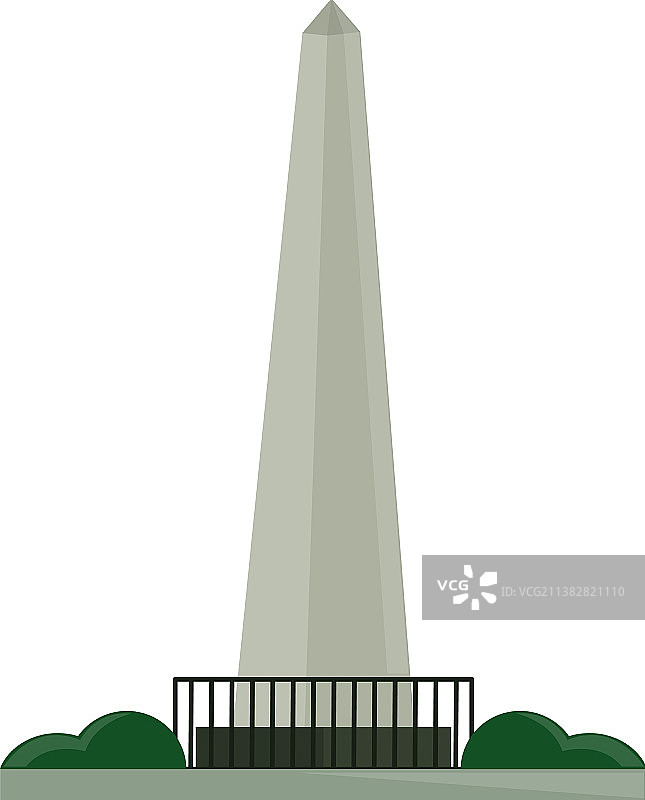 带围栏的方尖碑地标图片素材