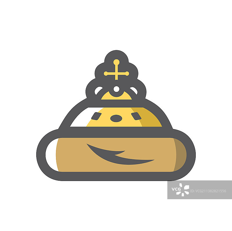 俄罗斯沙皇帽子卡通图标图片素材