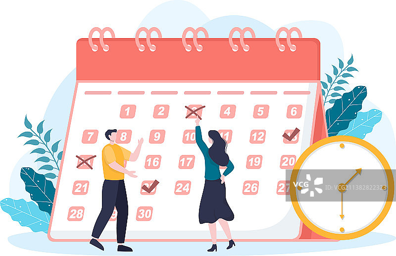 带有圆形符号的日历背景，用于计划图片素材