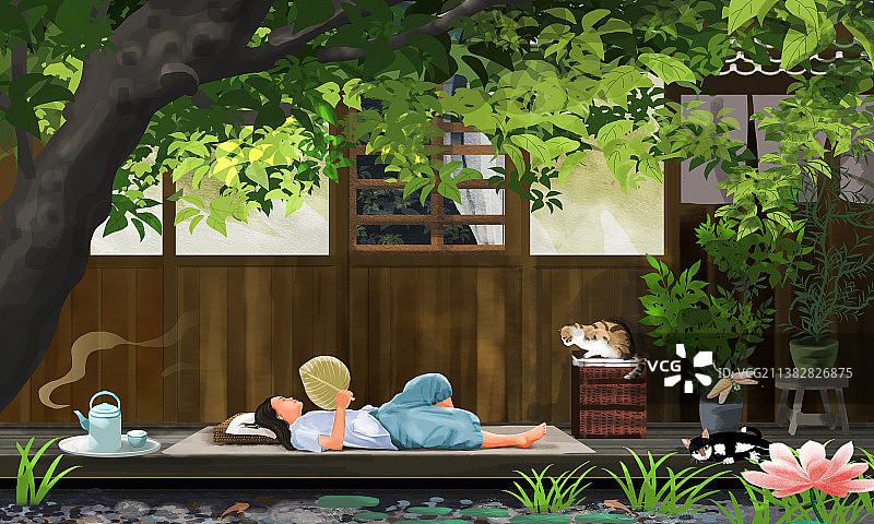 大暑节气图片素材